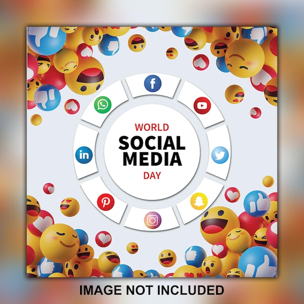 Vector werelddag van de sociale media