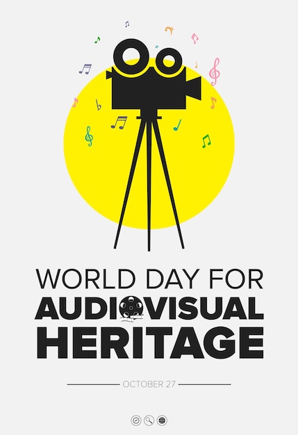 Werelddag voor audiovisueel erfgoed Poster Film Camera Roll instagram post