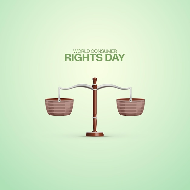 Werelddag voor consumentenrechten, ontwerp voor spandoek, poster, vectorkunst