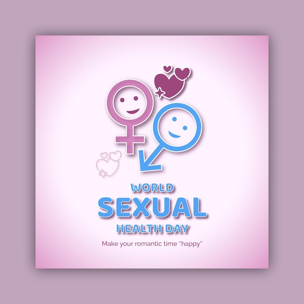 Werelddag voor seksuele gezondheid sociale media post vierkante sjabloon
