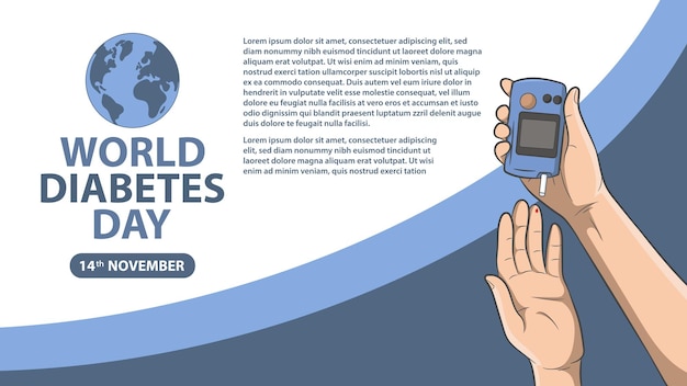 Werelddiabetesachtergrond met kopieerruimte geschikt voor gebruik op werelddiabetesdag 14 november