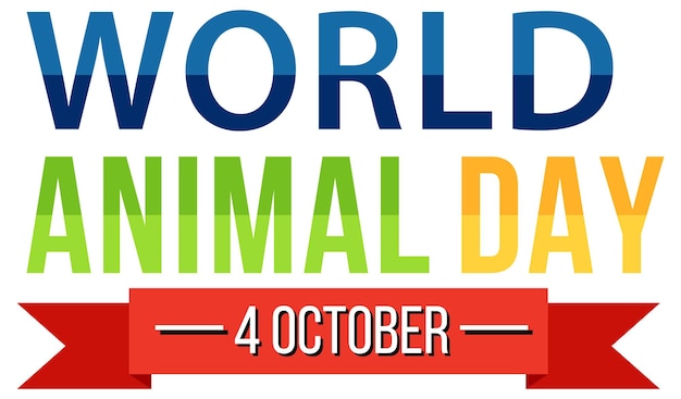 Werelddierendag logo banner