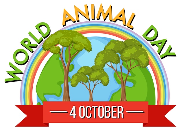 Werelddierendag op 4 oktober banner