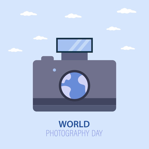 Wereldfotografiedag camera vector graphics