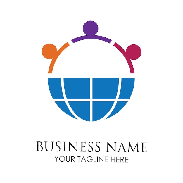 Wereldgemeenschap mensen Logo afbeelding ontwerpsjabloon