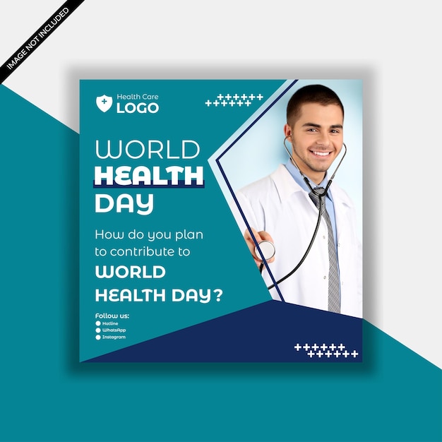 Vector wereldgezondheidsdag social media post idea