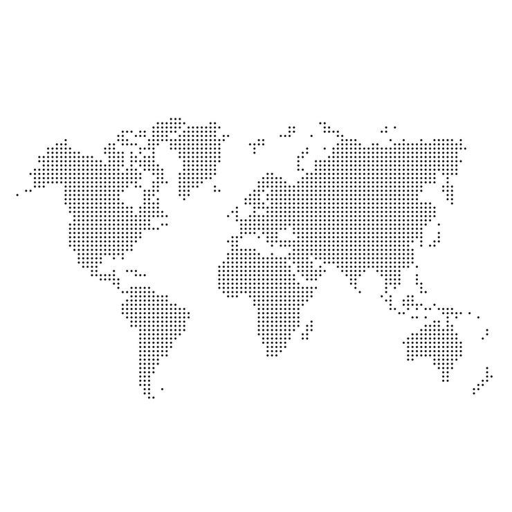 Vector wereldkaart cirkels