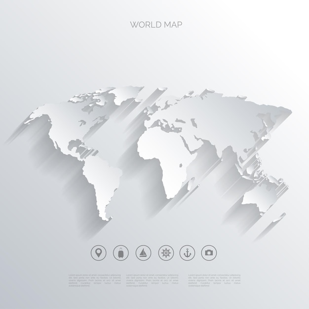 Wereldkaart concept vector illustratie