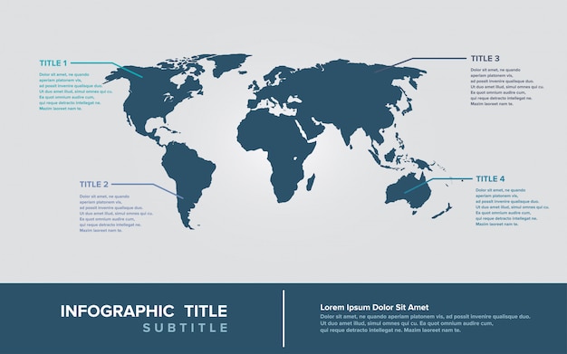 Wereldkaart infographics