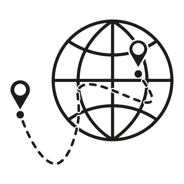 Wereldkaart met geo-locatiepins Vectorillustratie EPS 10