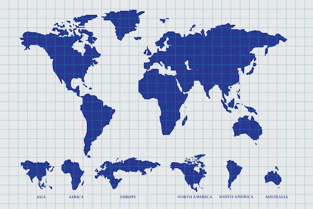 Wereldkaart tekenen op papier