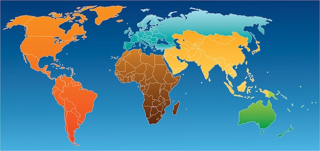 Vector wereldkaart