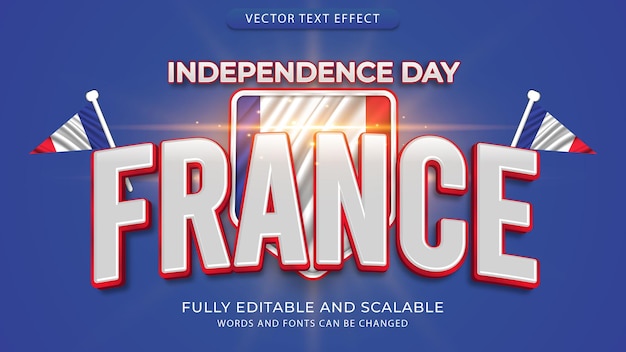 Vector wereldlanden onafhankelijkheidsdag effect tekst bewerkbare eps bestand