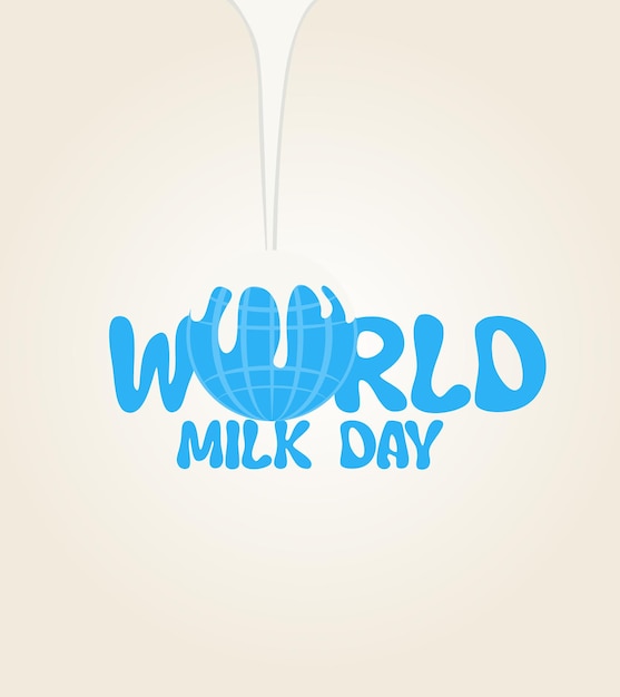 Wereldmelkdag milchtypografie milch splash milch dag creatief ontwerp