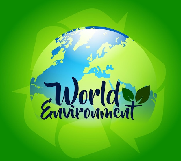 Wereldmilieudagconcept Groene aarde van milieuvriendelijke stad Save the Earth-concept Hernieuwbaar