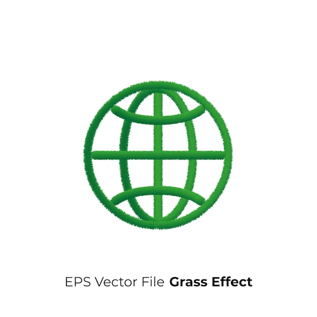 Wereldsymbool EPS Vector graseffect