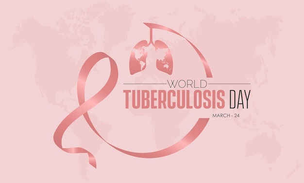 Wereldtuberculosedag Wereldwijde epidemie van tuberculose en inspanningen om het ziekte-illustratieconcept uit te bannen waargenomen op 24 maart