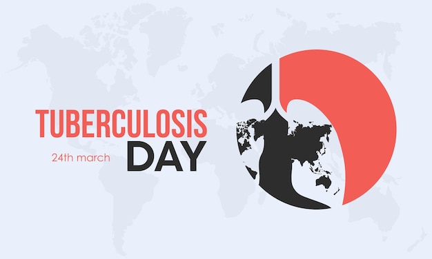 Wereldtuberculosedag Wereldwijde epidemie van tuberculose en inspanningen om het ziekte-illustratieconcept uit te bannen, waargenomen op 24 maart