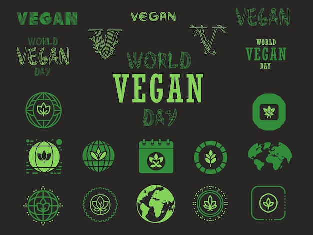 Vector wereldvegan dag