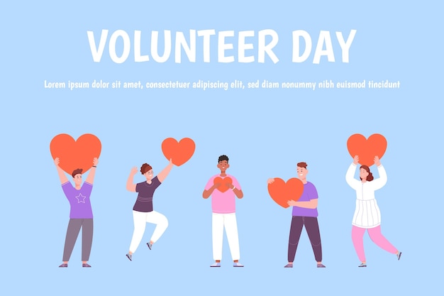 Wereldvrijwilligersdag vrijwillige jongerenorganisatie doneren dienst internationale liefdadigheid ngo project solidariteit gemeenschap bewustzijn wereld sociale hulp ontwikkeling vectorillustratie