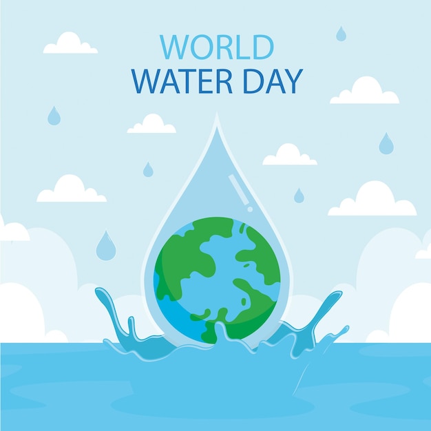 Wereldwaterdag 2025: Poster om water te besparen