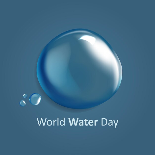 Wereldwaterdag Waterdag vector Wereldwaterdag Blauwe achtergrondvector