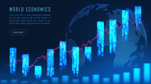 wereldwijd financieel in grafisch concept