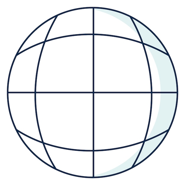 Wereldwijd symbool Ronde planeet raster Wereldwijd icoon