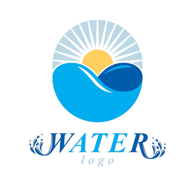 Wereldwijd watercirculatie vector logo voor gebruik als marketing design symbool. Alternatieve geneeskunde concept.