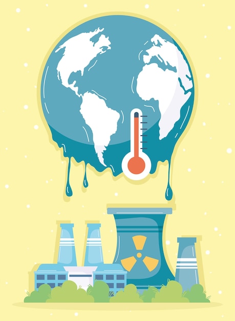 Vector wereldwijde klimaatverandering