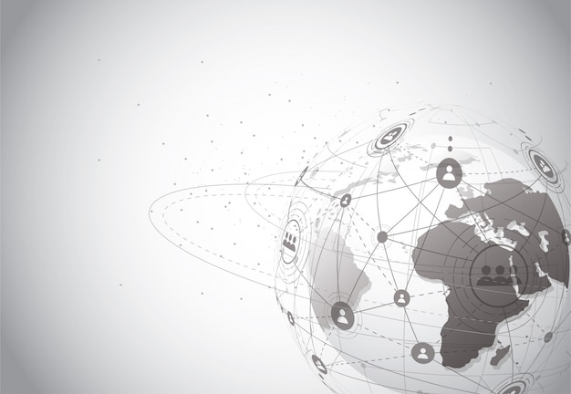 Wereldwijde zakelijke netwerkverbinding