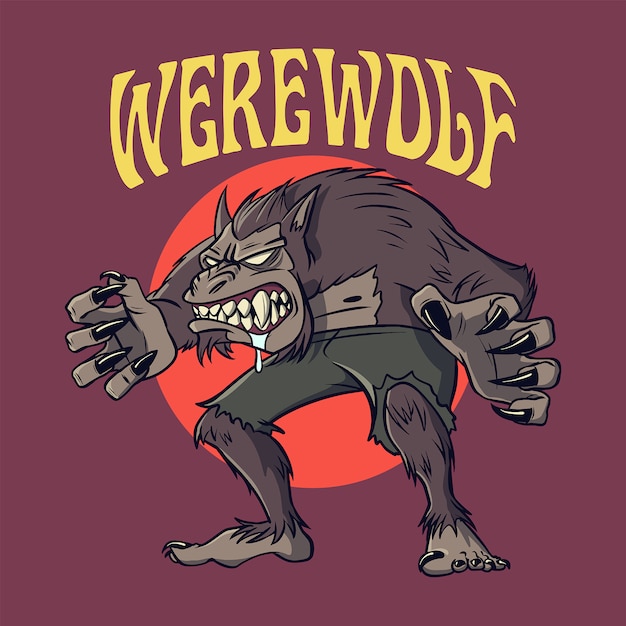 Werewolf character for halloween