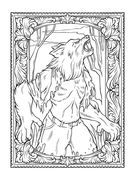 Werewolf Coloring Page