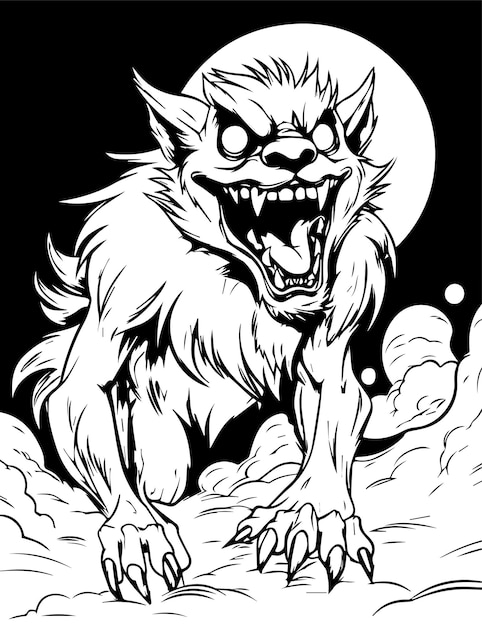 werewolf coloring pages for kids