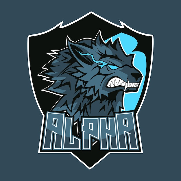 Werewolf head alpha gaming logo