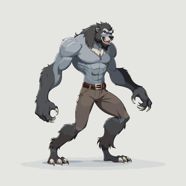 Vector werewolf in human vector