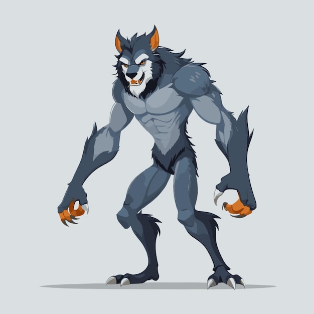 Vector werewolf in human vector