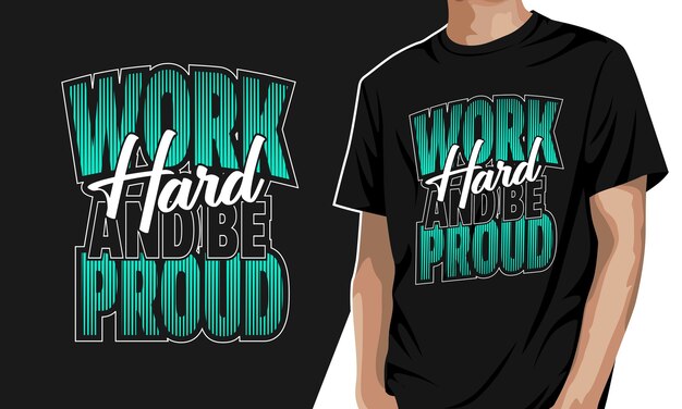 Werk hard en wees pro - grafisch t-shirt