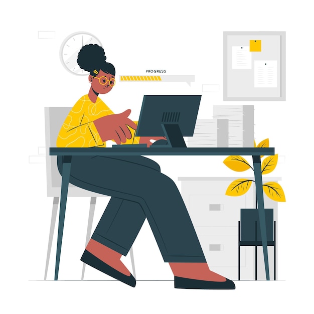 Werk in uitvoering concept illustratie