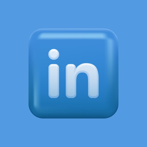 Werk sociale media icoon. blauw 3d in logotype. vector illustratie
