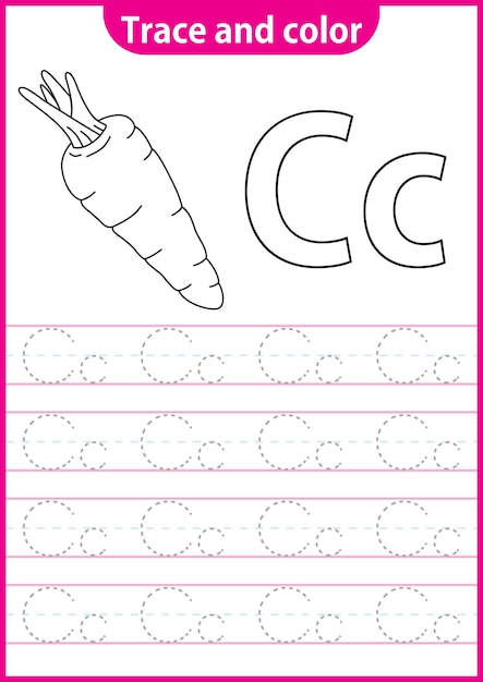 Vector werkblad engels schrijven voor kg schrijfoefening voor kinderen