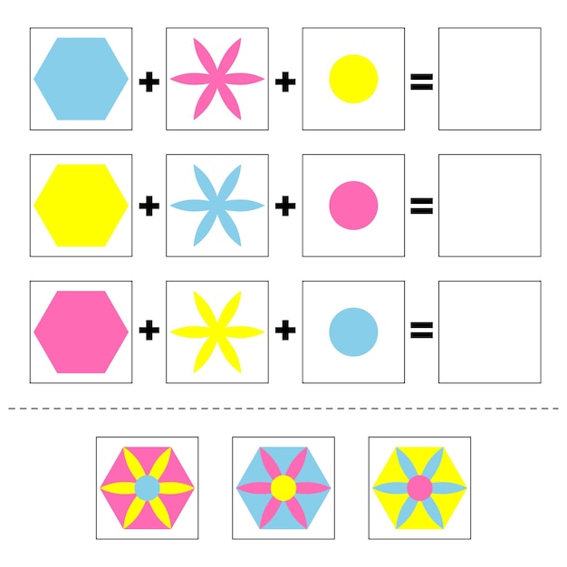 Vector werkblad logische tabel voor kinderen