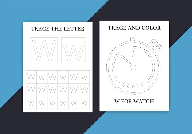 Werkblad voor alfabetische activiteiten voor het traceren van letters voor kinderen