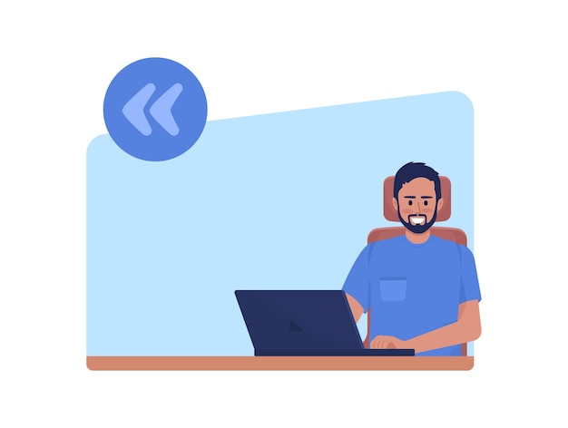 Werken vanuit huis freelancer citaat tekstvak met vlak karakter