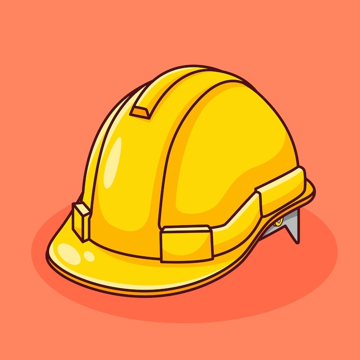 Vector werkkleding helmet arbeid icon vectors illustratie flat design