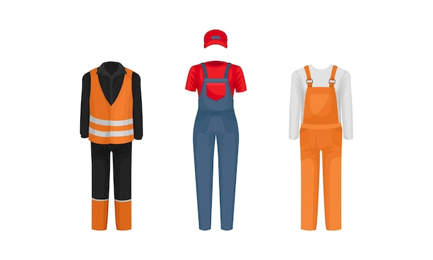 Werkkleding of kleding voor professioneel personeel met koeriers- en wegmankleding
