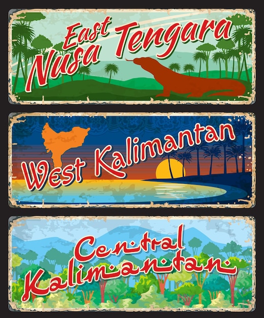 West and Central Kalimantan East Nusa plates