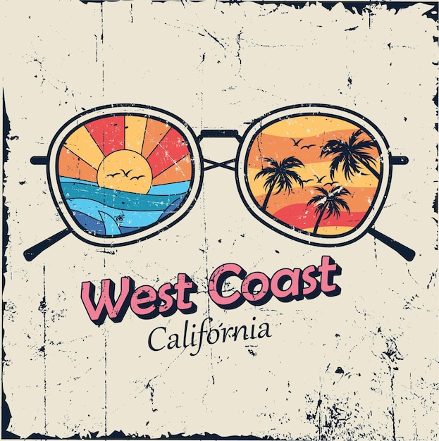 Vector west coast california