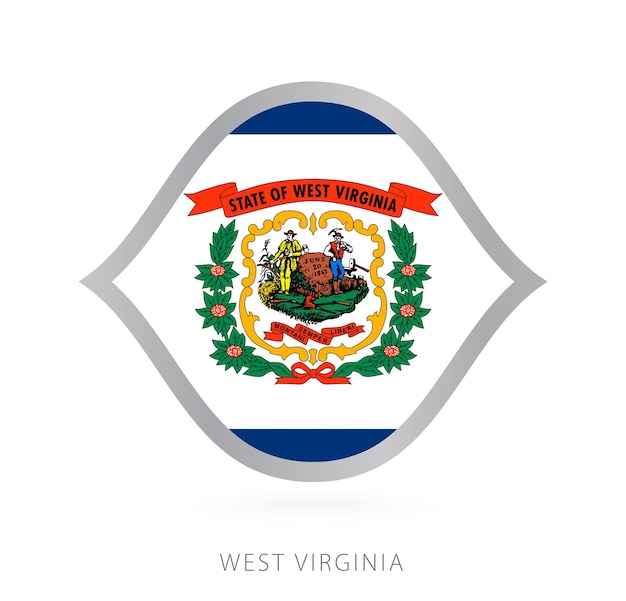 Vector west virginia national team flag in style for international basketball competitions