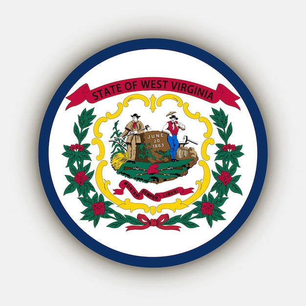 West virginia state flag vector illustration